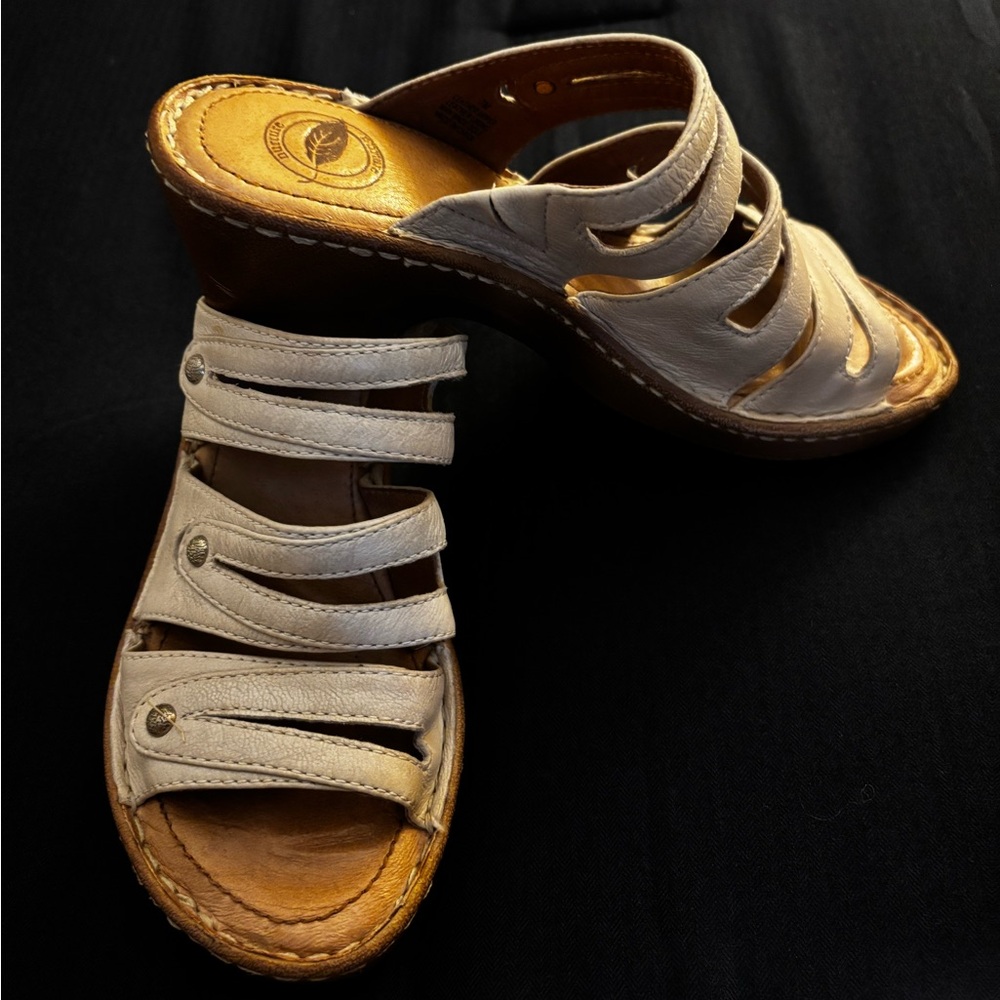 Nurture by Lamaze Cream Mules with Cushioned Footbed